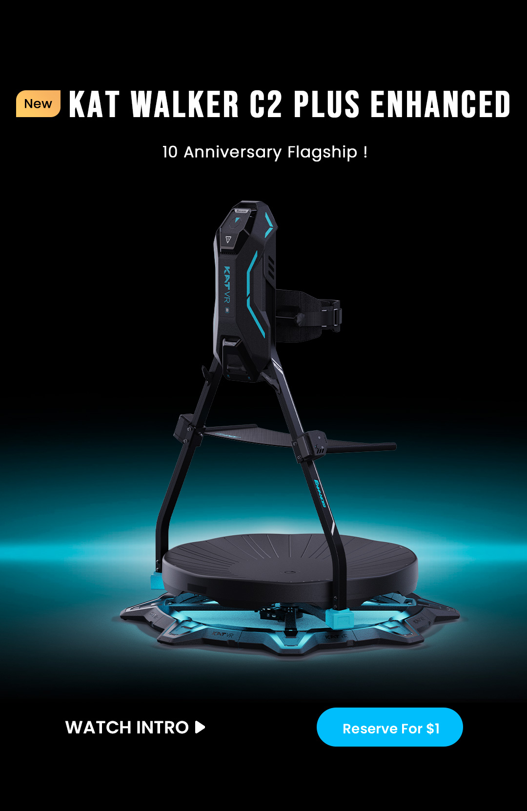 Kat Vr Rig KAT WALK C2+Enhanced: Premium VR Treadmill for Realistic Gaming – KATVR